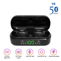 DODOCASE V8 TWS Wireless Earphones Bluetooth 5.0 9D Bass Stereo Waterproof Earbuds Handsfree Headset With Microphone Charging