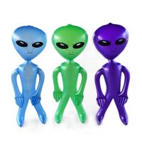 [ป่าร้อน LIN431] 90ซม. Alien บอลลูน3สีรูปแบบ Bar Decor Happy Space วันเกิดบอลลูนนักบินอวกาศ Space UFO Theme Party Ballon เด็ก Favor