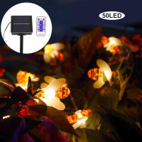 50 LED Bee Shape พลังงานแสงอาทิตย์ไฟสตริงกันน้ำ Fairy Lights สำหรับสวนกลางแจ้งงานแต่งงาน Decor