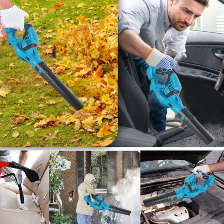 Leaf Blower 21V Cordless Electric Leaf Vacuum With 2 Batteries