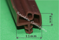 5M 6*11mm Silicone Rubber Wooden Door Strips Crash Article Doors Sealing Trip Windproof Card Slot Capitales 3 Colors