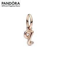 Pandora Rose Letter q 14k rose gold-plated dangle with clear cubic zirconia เครื่องประดับ   จี้ชาร์ม ชาร์มสีโรสโกลด์ สีโรสโกลด์ ชาร์มโรสโกลด์ โรสโกลด์ ชาร์มสร้อยข้อมือ ชาร์มแพนดอร่า แพนดอร่า