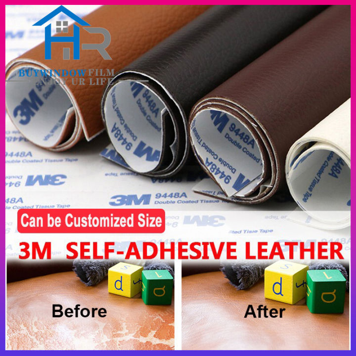 COD]20*30cm（2pcs）3M Sticker Leather Repair Self-Adhesive Patch colors Self  Adhesive Stick Sofa PU Fabric Big Sticker PatchesSelf Adhesive Litchi Faux  Synthetic Leather Patches Big Size Multicolor PU Sofa Hole Repair Car  Sticker Decoration