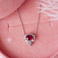 Natural Ruby Necklace Silver 925, Gift for her , Birthday Gift , Birthstone