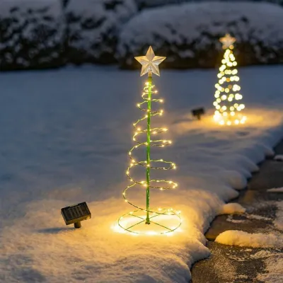 Outdoor Christmas Tree Solar Fairy Lights Garland New Year LED String Light For Garden Christmas Holiday Decoration Lighting