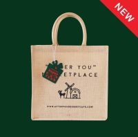 After you market place bag - กระเป๋าผ้าป่านลายมาร์เก็ตเพลส