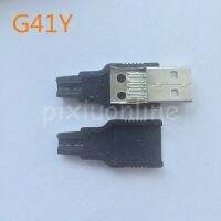 Usb ชาย G41y 10ชิ้น4pin หัวเชื่อมปลั๊กประเภทหนึ่งที่มีพลาสติกคลุมสำหรับการเชื่อมต่อข้อมูลการชาร์จอินเตอร์เฟซขายในสหรัฐอเมริกาที่ไม่สูญเสีย