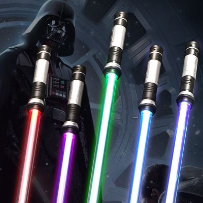 ❂ Lightsaber Flashing Laser Boy Gril Toys Darth Vaders Sword Cosplay Bow Toy Double Light Saber Sword Toys with Sound Laser Gifts