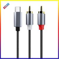 1/2/3M USB C เพื่อดูเอิ้ล RCA USB อะแดปเตอร์ USB สายเคเบิลตัวผู้เป็น2เสียง RCA อะแดปเตอร์สายสำหรับ Iphone แท็บเล็ตโทรได้แอนดรอยด์