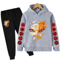 New 2021 Narutos Kids Boys Clothing Sets Cartoon kakashi Long Sleeve O-Neck Hoodies Tops with Pants children Cotton Suit Gift