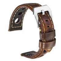 ▫✾ Calfskin Leather Watchband Bracelet 20mm Breathable High Quality Real Leather Watch Strap 22mm 24mm For Galaxy Watch Active 2