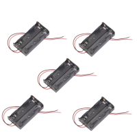 5Pcs 18650 Battery Box Storage Case DIY Plastic AA 18650 Power Bank Cases Battery Holder Container Clip 2X With Wire Lead Pin