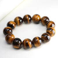 Ruifan 10 12มม. สีเหลืองธรรมชาติ Tiger S Eye หินลูกปัด Strand สร้อยข้อมือผู้หญิงผู้ชายคู่เครื่องประดับ Fine อุปกรณ์เสริม YBR780