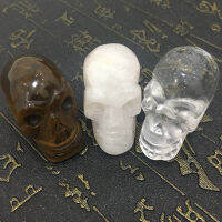 、‘】【【 Handmade Carved Skull Jasper Gemstone Quartz Crystal Healing Specimen