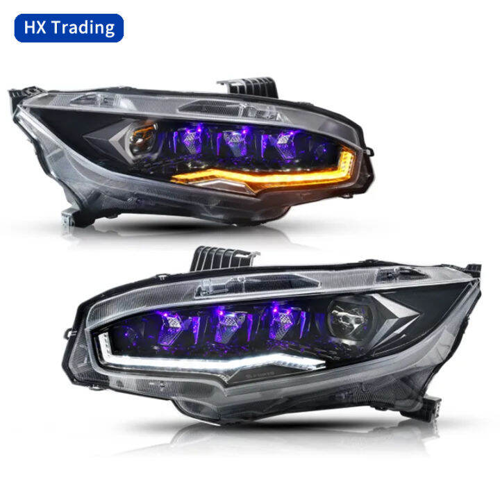 Honda Civic LED Headlight/20162021/10th Generation/Headlight Assembly for Honda Star Diamond