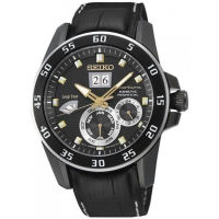 SEIKO Sportura Kinetic Perpetual รุ่น SNP089P1 สแตนเลสรมดำ สำรองพลังงาน6เดือน ค้นหาเวลาอัตโนมัติ ประกันศูนย์ไซโก้