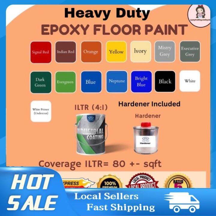 Ready stock 】 MATTEGLOSS 1L//5L COLY EPOXY FLOOR PAINT HEAVY DUTY