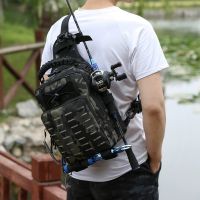 ส่งฟรี รุ่นH Fishing bag กระเป๋าตกปลา กระเป๋าผู้ชาย ใส่อุปกรณ์ตกปลา ใส่เบ็ดได้ 1 คัน  ใส่ของได้เยอะ กันน้ำได้ ไม่รงรัง กล่องใส่ของ