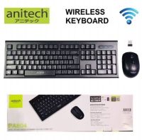 เมาส์และคีย์บอร์ดไร้สาย Anitech Wireless Mouse + Keyboard PA804 (TH/EN) รับประกัน 2 ปี