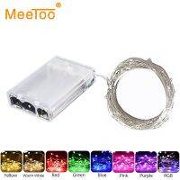 New Year 2M 5M 10M Silver Wire Battery LED String Lights For Christmas Garland Home Party Wedding Decoration Bottle Fairy Lights