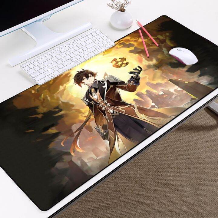 Genshin Impact Zhongli Extra Large Mouse Pad Anime Custom Game Mat