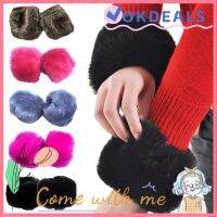 【hot sale】◊☸▲ D13 OKDSHOP Faux Fur Wrist Cuffs Windproof for Wool Coat Jackets Oversleeve Wrist Arm Warmer