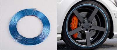 8M Car Stickers Car Vehicle Color Wheel Edge Rims Protectors Decor Strip Tire Guard Line Rubber Moulding Trim Tire Protection