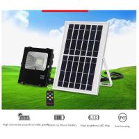 SOLAR SPORT LIGHT 30WRACER โคมไฟสปอร์ตไลท์ (โซล่าเซลล์) รุ่น SOLAR LED FLOODLIGHT 30W Daylight ขนาด 41 x 34 x 12 ซม. สีดำ(0422)