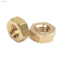 ♣✲ 5/10/20/50/100pcs DIN934 Solid Brass Copper Hex Hexagon Nut for M1 M1.2 M1.4 M1.6 M2 M2.5 M3 M4 M5 M6 M8 M10 M12 Screw Bolt