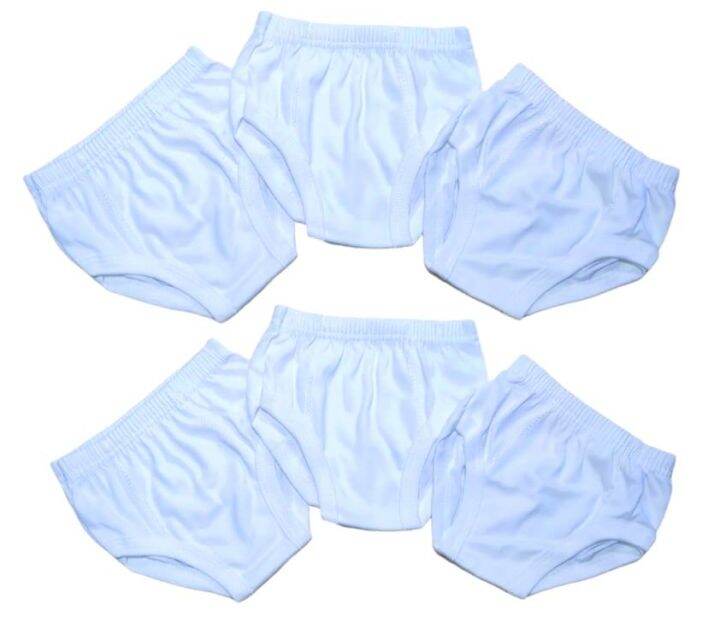 6PCS Didos Cotton Plain White BRIEF For BOY KIDS Age 0 to 7years Old 6pcs-didos-cotton-plain-white-brief-for-boy-kids-age-0-to-7years-old