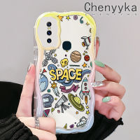 เคส Chenyyka สำหรับ VIVO S7 V20 Pro V15 Pro เคสการ์ตูนน่ารักลายดาวเคราะห์ในจักรวาลสีสันสดใสป้องกันเนื้อครีมคลื่นขอบเคสซิลิโคนอ่อนชัดเจนเคสโทรศัพท์โปร่งใสเคสกันกระแทก