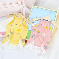 Beautiful Dog Dress Lace Hem Dress Up Adorable Cartoon Pattern Pet Dog Puppy Princess Dress Dresses