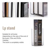 2PCS Transparent Acrylic Bookends L-Shaped Bookshelf