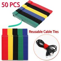 Cable Ties 50PCS Reusable Cable Ties Cable Management Cord Organizer Wire Straps for Office Data Centers USB Storage Headphone