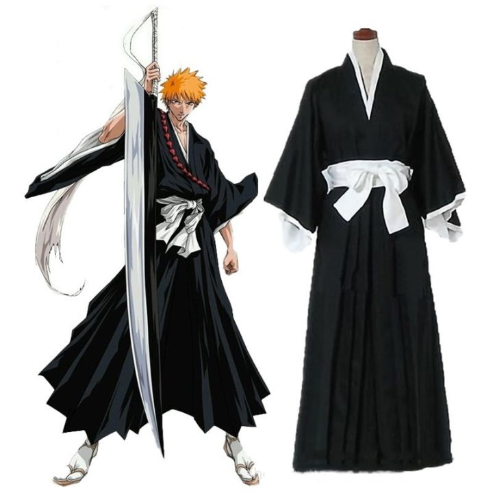 Anime Bleach Costume Kurosaki ichigo Cosplay For Men Japanese ...