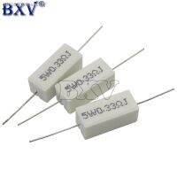 ∋ 10PCS/OT 5W Cement Resistance 0.1 10k Ohm 0.33R 1R 10R 100R 0.22 0.33 1 10 100 1K 10K Ohm Cement Resistor