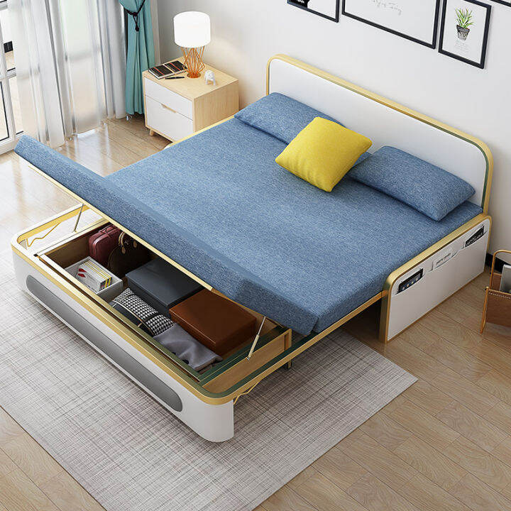 Light Luxury Sofa Bed Foldable Small Apartment Double Single Living Room Dualuse