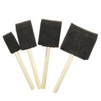 、’】【‘ 4Pcs Dust Cleaning Art Tool Glitter Wooden Handle Application Foam Glass Craft Glue Graffiti Sponge Brush Paint