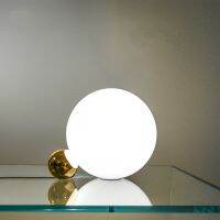 Frosted Glass White Glass Ball Gold Small Ball LED Table Light Popular Decoration Latest Newest Design Table Light For Home