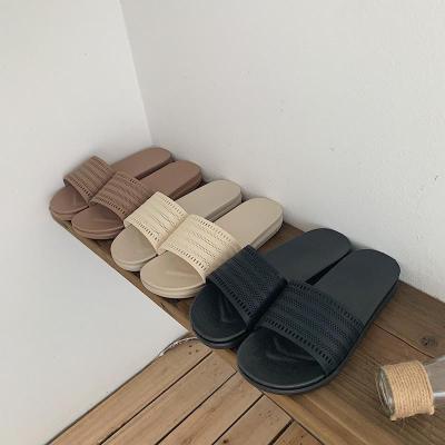 Japanese Style Retro Simple Plain Slippers Womens Summer Home Indoor and Outdoor Non-Slip Bath Slide Sandals
