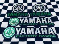 สติ๊กเกอร์ Yamaha Sticker สติกเกอร์ สีเขียว แต่งรถ ติดรถ โลโก้ Green Logo 3D ตัวนูน มอเตอร์ไซค์ ยามาฮ่า mslaz yzf r3 r6 r15 aerox fino mio mt tzr nouvo Bigbike Motorcycle Racing [4ชิ้น]