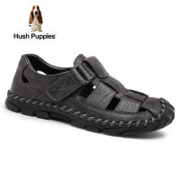 Hush Puppies_รองเท้าผู้ชาย รุ่น KEITH HP KHSFB5289A รองเท้า รองเท้าแตะ GREY Genuine Leather Shoes Casual Shoes Open Toe Men Sandals