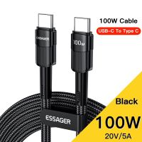 Essager 100W ชนิด C ถึง USB C สาย USB-C PD ชาร์จเร็วสายชาร์จสำหรับ Macbook Samsung Xiaomi Type-C สายเคเบิ้ล USBC ตัวแปลงสาย3M