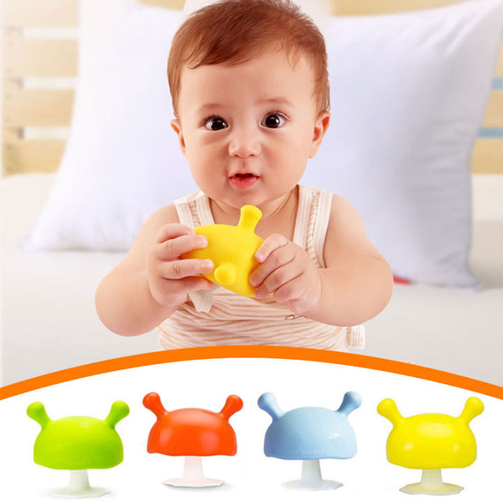 newborn-teether-baby-mushroom-soft-teether-ยางกัดสำหรับทารกแรกเกิด-baby-mushroom-soft-teether