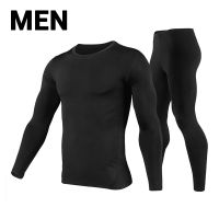 HEROBIKER Mens Thermal Underwear Sets Outdoor Sports Hot-Dry Winter Warm Thermo Underwear Bicycle Skiing Long Johns Base Layers