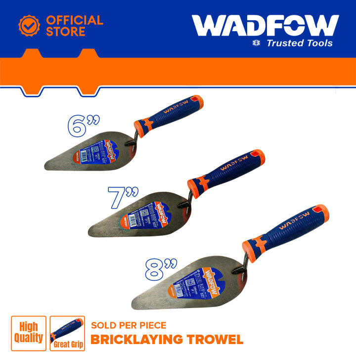WADFOW Bricklaying Trowel 6" 7" 8 Inch Brick Layering Cement Smoothening Masonry Trowel