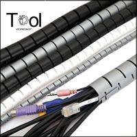 2M 3M 5M Tube Wire Wrapสายแบบเกลียวออแกไนเซอร์จัดเก็บท่อการจัดการที่ครอบสายไฟ