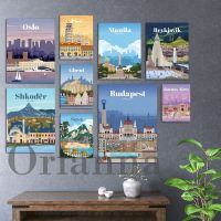 Suva, Reykjavik,Gent,Pisa, Hannover, Shkoder,Picket,Bapest,Oslo, Buenos, Manila,Lucerne City Travel Poster Wall Art Print-งานศิลปะที่ออกแบบมาสำหรับบ้านหรือที่ทำงานของคุณ