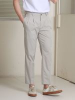 【hot seller】 Pinque Pants Mens Breathable Draping Straight Business Nine-point