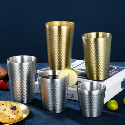 304 Stainless Steel Beer Mug Water Cup Anti Scaling Anti Fall Restaurant Tea Cup Coffee Drink Cup